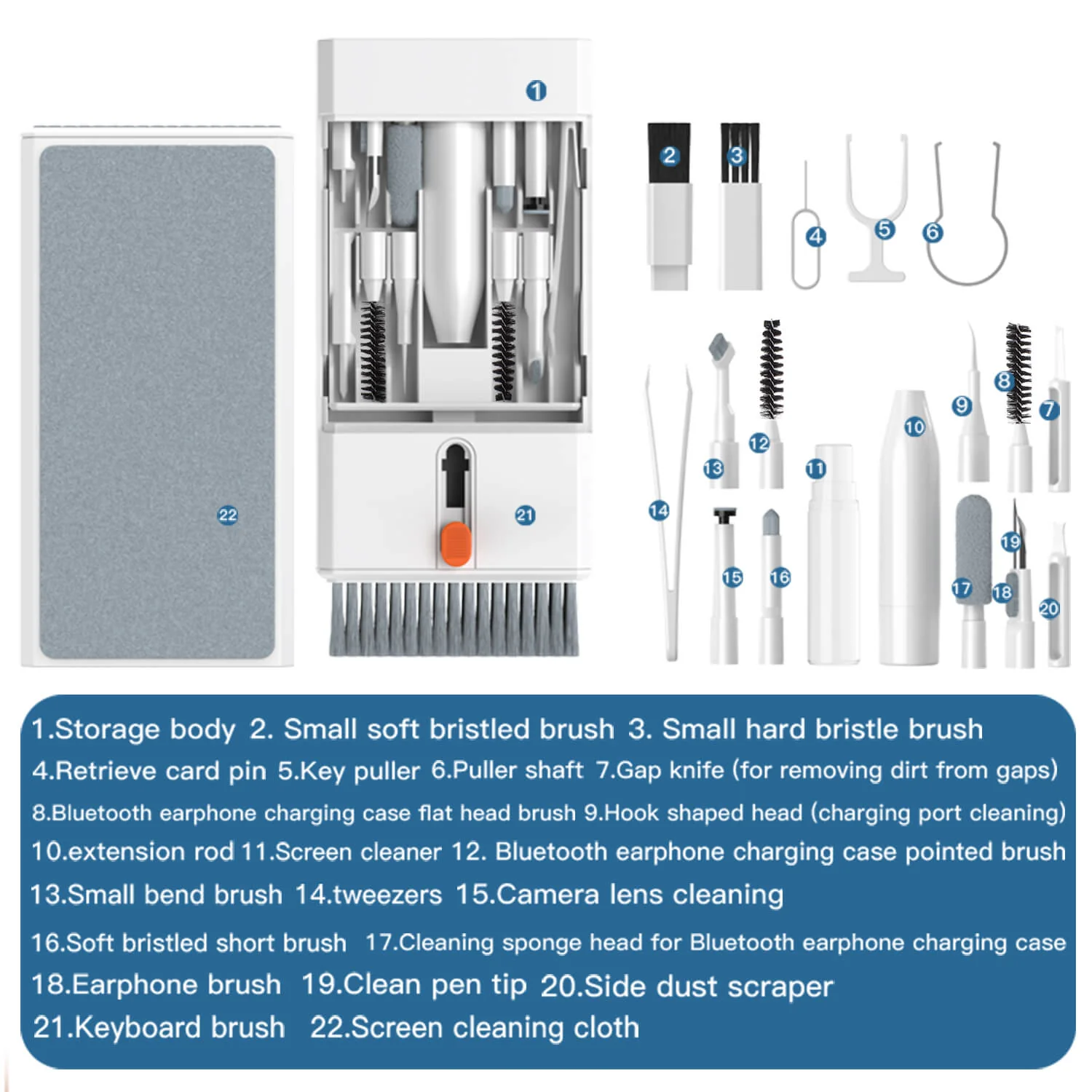 Kit di pulizia per elettronica 22 in 1 - Image 4