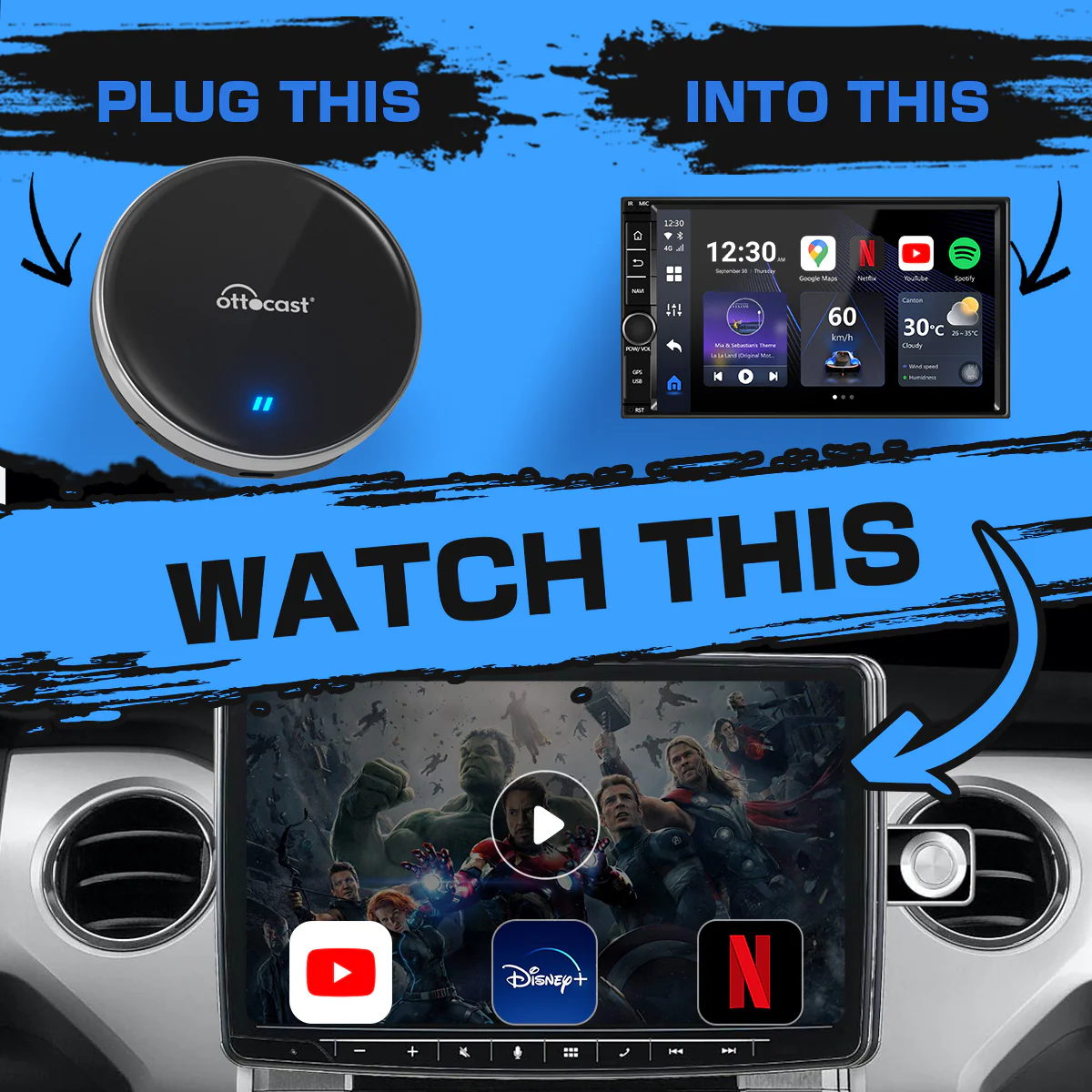 OTTOCAST®OttoAibox P3 Lite CarPlay AI Box - Image 5