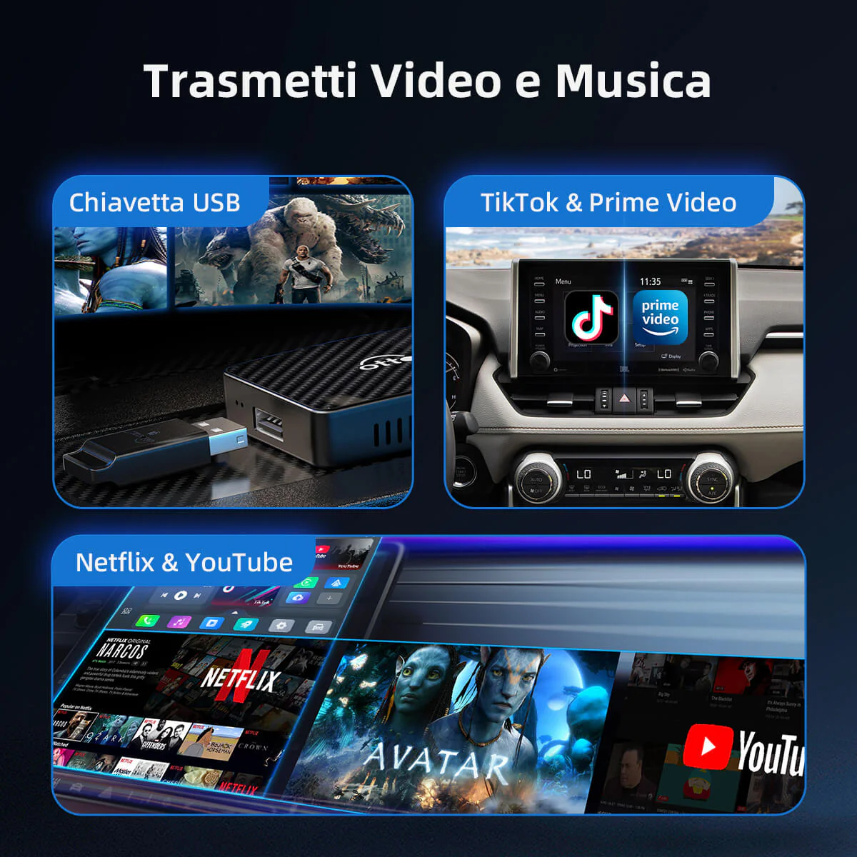 (🎁Sconto del 40% per un tempo limitato) Play2Video Pro Adattatore 3 in 1 con YouTube e Netflix - Image 8
