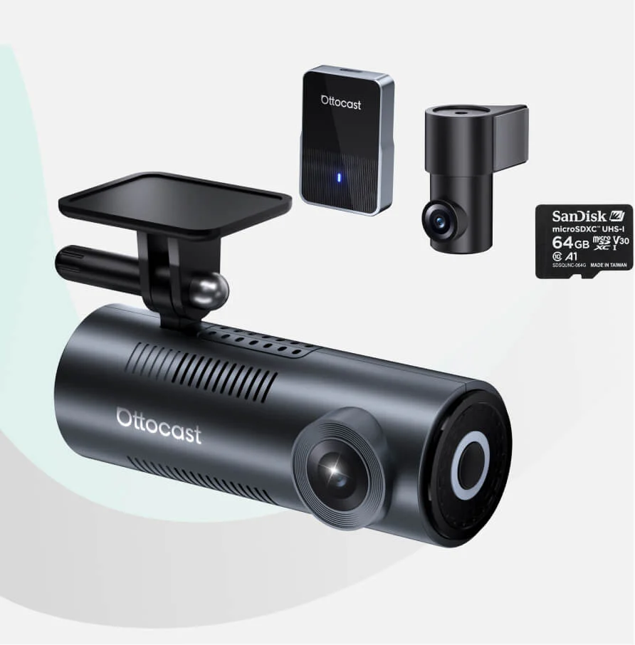 OttoSafe Cam 2 in 1 Dash Cam per Auto con CarPlay Wireless - Image 12