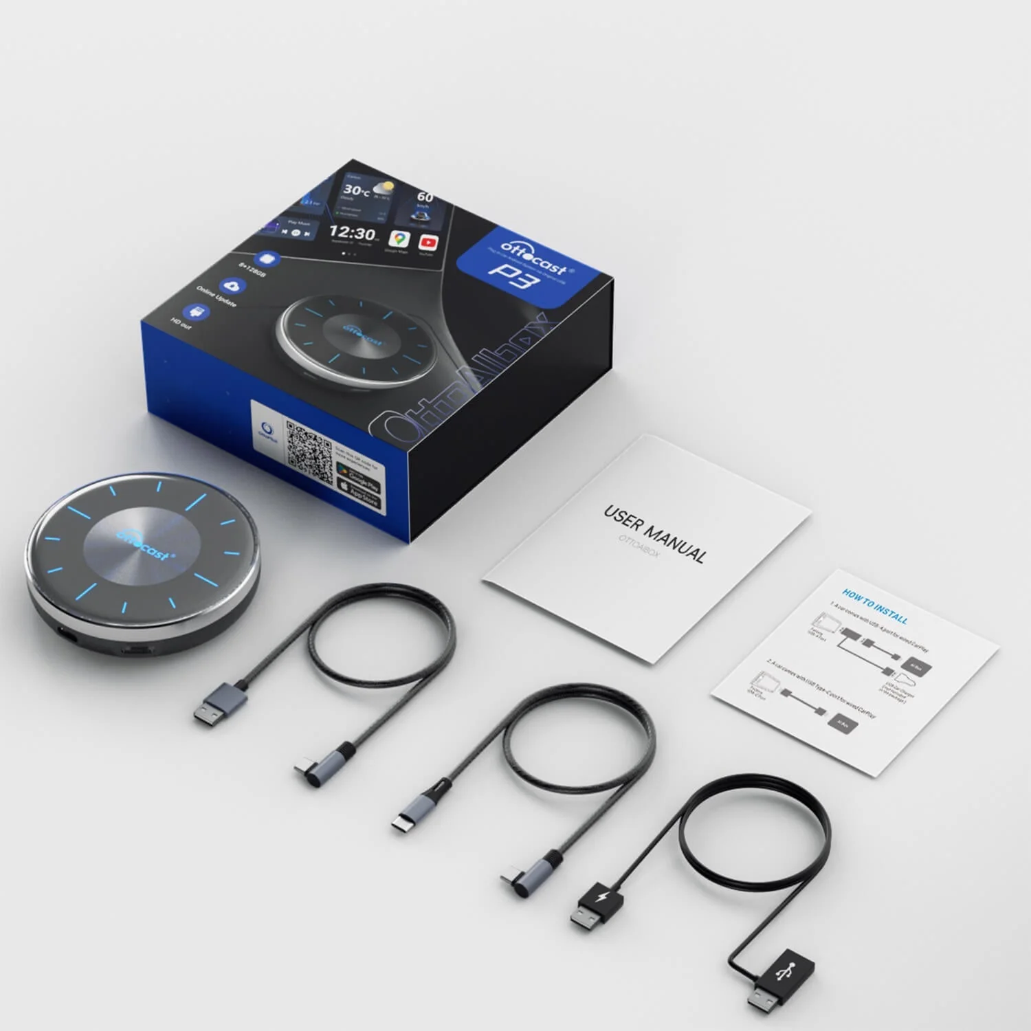 (🆕Offerta limitata nel tempo €100) Ottocast® OttoAibox P3 CarPlay AI Box - Image 13
