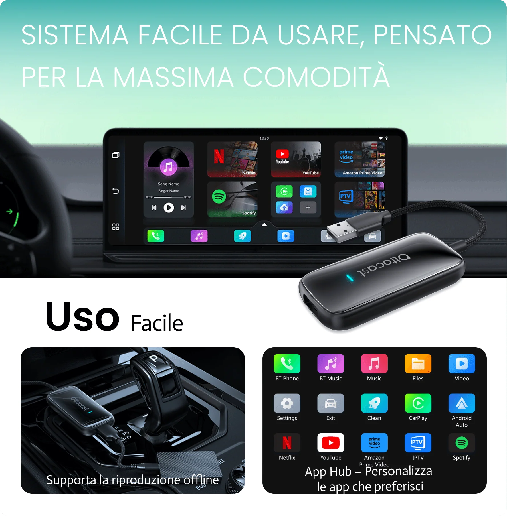 OTTOCAST® Play2Video Ultra Adattatore All-in-1 Con App Hub - Image 15
